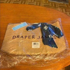 Draper James Straw Bag with Scarf (new)